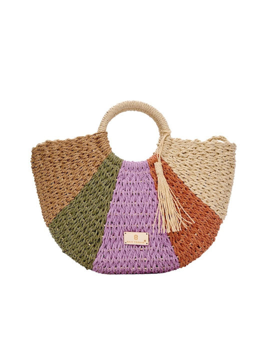 Bag to Bag Ψάθινη Women's Bag Hand Lilac