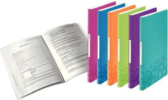 Leitz Clipboard Flexible with 80 plastic sleeves Slides Conference for Paper A4 Purple 1pcs
