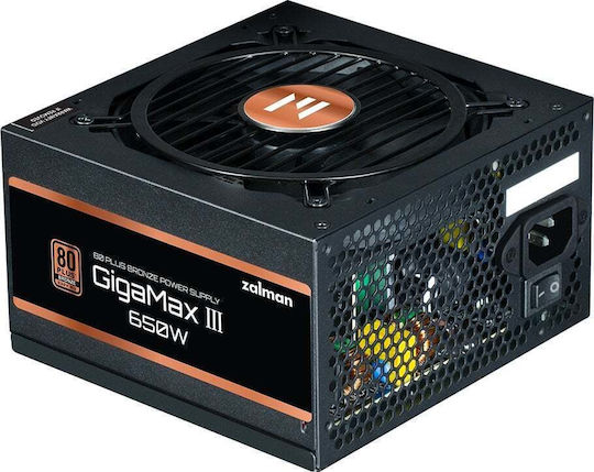 Zalman GigaMax III 650W Черен Компютърно захранване Пълен кабел 80 Plus Bronze