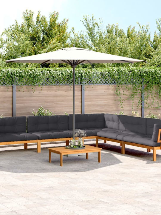 Ecksofa Outdoor-Sofas & Bänke aus Paletten mit Kissen 120x80x69cm