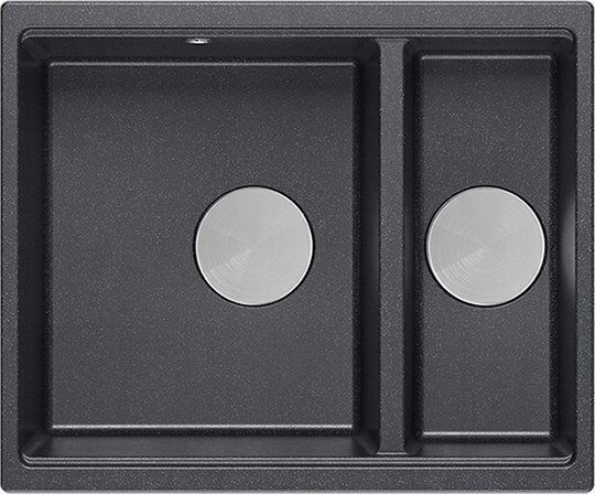 GraniteQ Drop-In Sink Inox W56xD46cm Black
