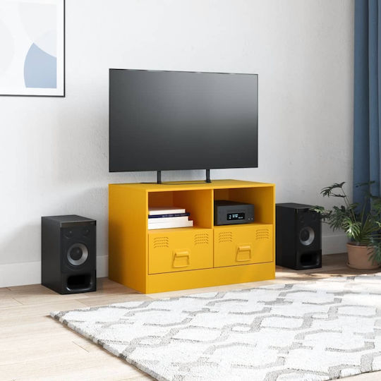 TV-Ständer Metall Senfgelb M67xT39xH44cm