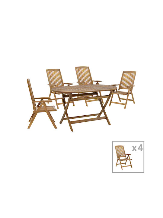 Set Outdoor Dining Natural Zelco-falov 5pcs