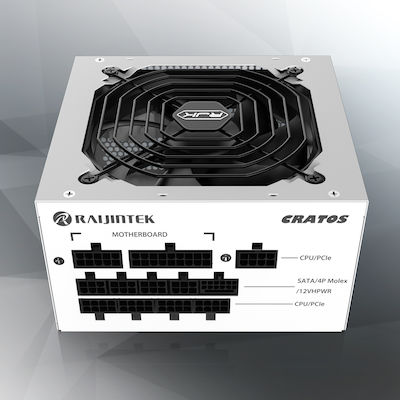 Raijintek Cratos 1200W Λευκό Τροφοδοτικό Υπολογιστή Full Modular 80 Plus Gold