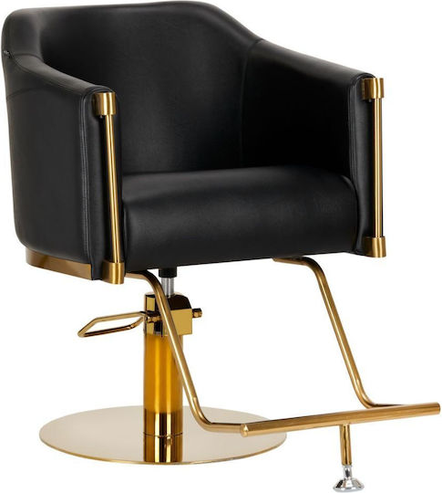 Exquisite Lux Hair Salon & Spa Chair Black with Adjustable Height and Hydraulic Lifting Mechanism