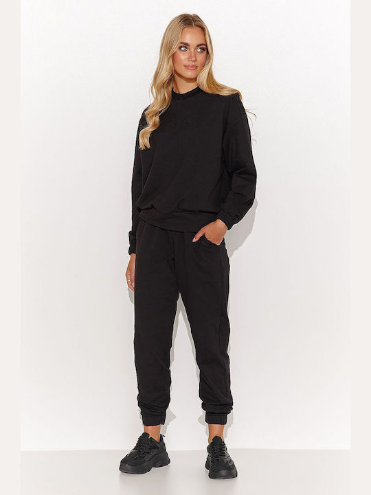 Makadamia Damen-Sweatpants-Set Schwarz