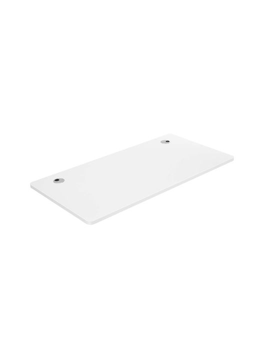 Songmics Rechteckig Bürotischoberfläche aus MDF WHITE 120x60x1.8cm LDB001W01V1 1Stück