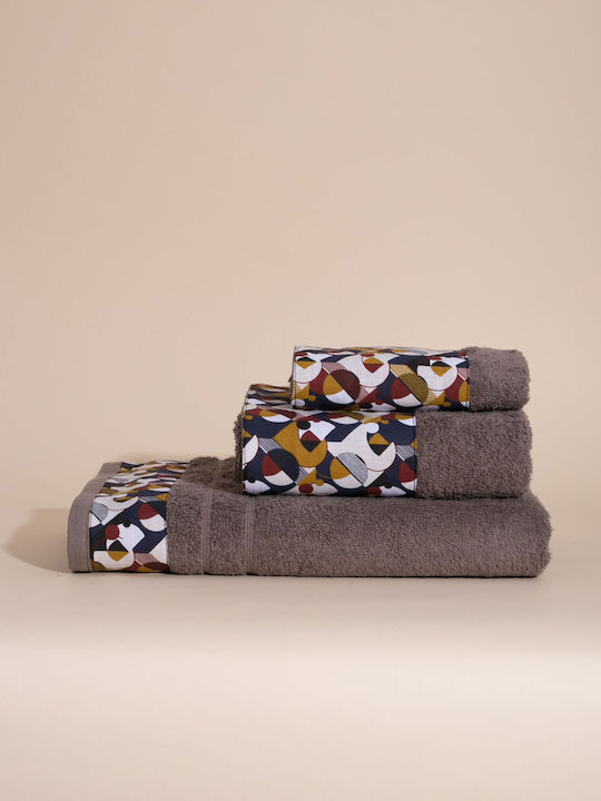 Bath Towel Set 3pcs Coffee Weight 500gr/m²