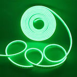Neon Αδιάβροχη Ταινία LED Τροφοδοσίας 12V με Πράσινο Φως Μήκους 5m
