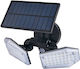 Lvt Waterproof Solar LED Flood Light 15W Cold White 6000K with Motion Sensor IP65
