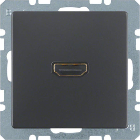 Hager Гнездо HDMI в Сив цвят 3315426086