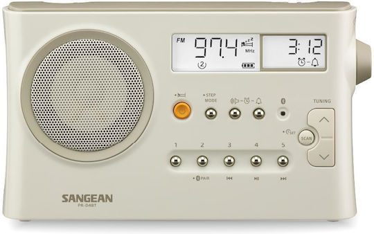 Sangean PR-D4BT Портативен Радиоприемник на Батерии с Bluetooth Бежов