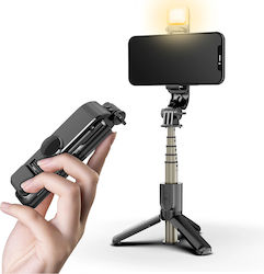 Techsuit Selfie Stick with Bluetooth & Remote Control Black