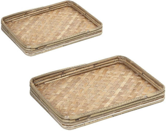 Espiel Tavă Decorativă Wicker Dreptunghiulară 31.5x5x31.5cm 2buc