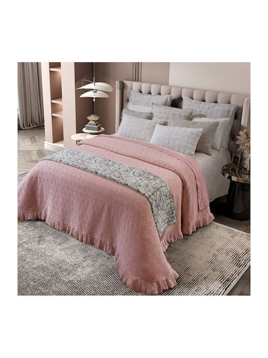 Liolios Home Diamond Κουβέρτα Υπέρδιπλη 230x260εκ. Pink