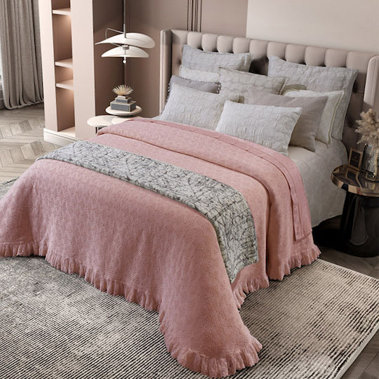 Liolios Home Diamond Κουβέρτα Υπέρδιπλη 230x260εκ. Pink