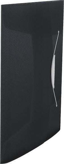 Esselte Folder with Rubber Band and Ears for Paper A4 Black