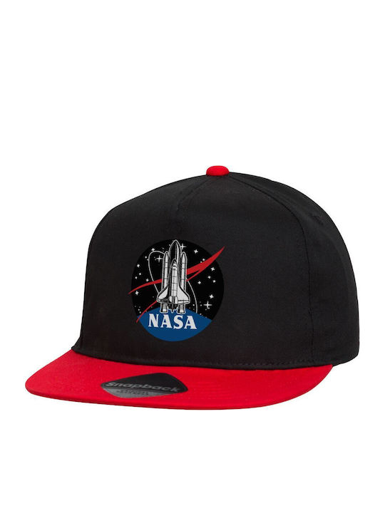Beechfield Παιδικό Καπέλο Jockey Υφασμάτινο Nasa Badge Μαύρο