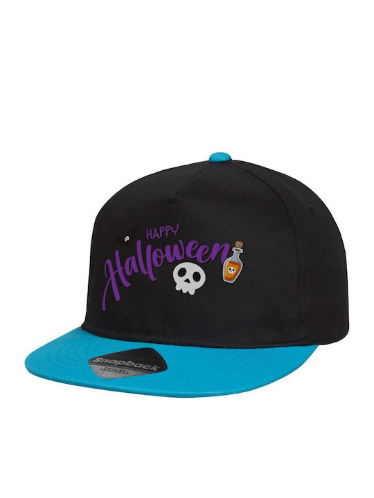 Beechfield Kids' Hat Jockey Fabric Happy Halloween (χαλοουίν) Black