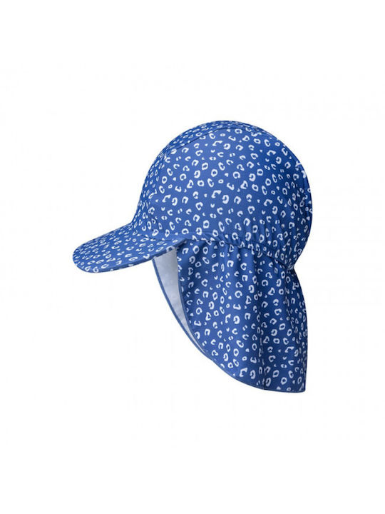 Fresk Kinderhut Jockey Stoff Sonnenschutz Leopard Blau