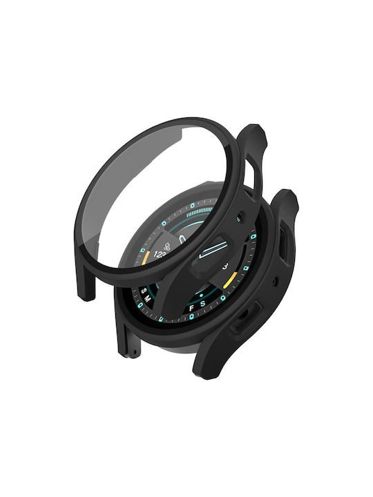 Samsung Galaxy Watch5 Frosted Pc + Tempered Film Integrated Watch Protective Case Black