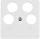 Hager TV-Antenna Socket Front in White Color 148409