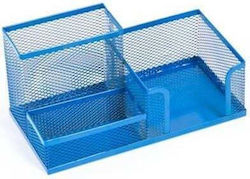 Metallic Pencil Holder in Blue Color 1pcs 10.3x10.2x20.5cm
