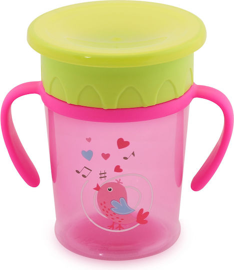 Lorelli Baby Cup All Around made of Plastic Pink 360ml for 12m+m+