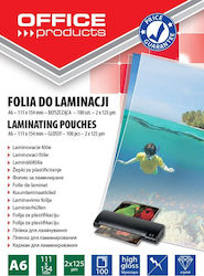 Office Products Ζελατίνες Πλαστικοποίησης A6 125 microns Office Products Ζελατίνες Πλαστικοποίησης A6 125 microns
