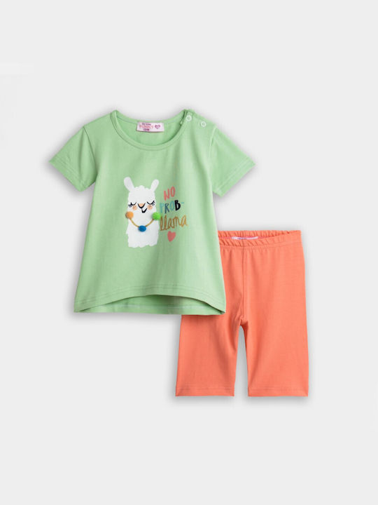 Funky Kids Set with Leggings Summer 2pcs Peanut