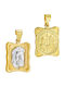 Papoulidis Jewellery Anhänger Kinder Amulett Beidseitig Konstantinato aus Weißgold 9K FY251