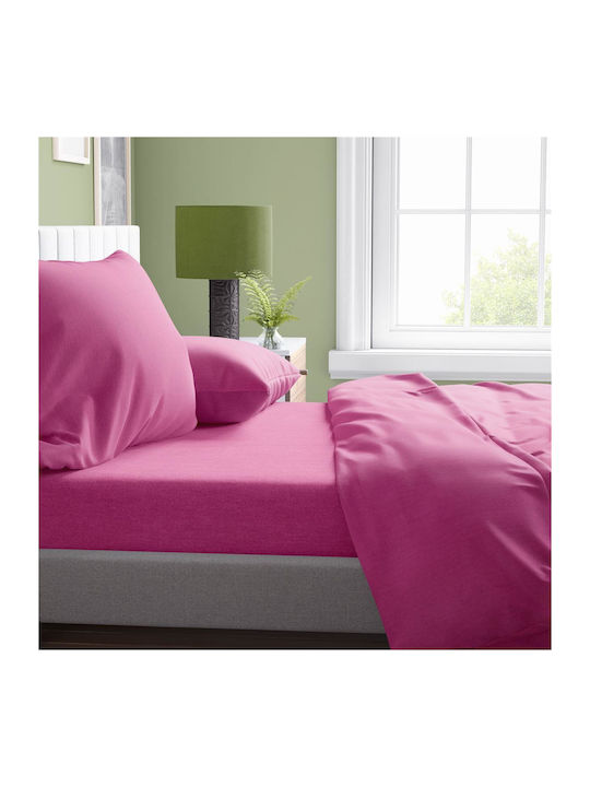 Dimcol Sheet Super-Double 220x240cm. Solid Fuchsia 499