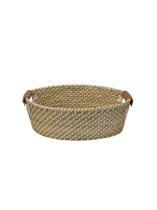 Mod8 Декоративна кошница Слама с дръжки Beige 38x28x13бр