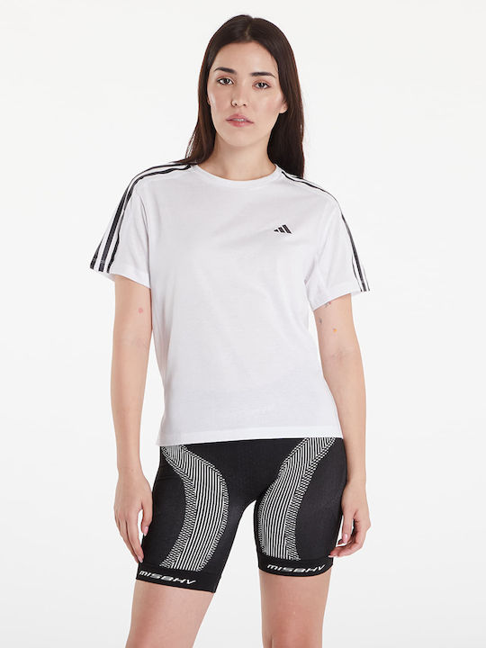 Adidas Bărbați T-shirt Sportiv cu Mânecă Scurtă Alb