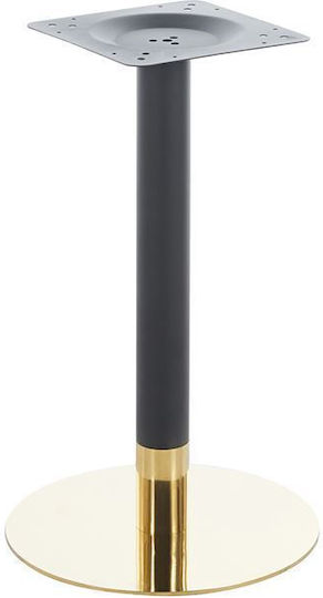 Woodwell Flash Table Stand made of Metal Black-gold 45x45x72cm