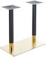 Woodwell Flash Table Stand made of Metal Black-gold 70x40x72cm