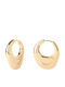 Earrings Hoops made of Silver Gold Plated with Stones