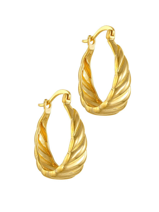 Kritsimis Earrings Hoops made of Silver Gold Plated