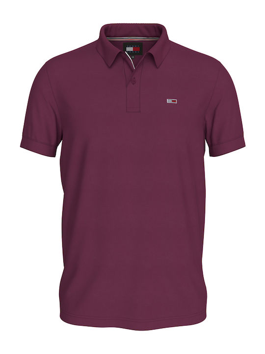 Tommy Hilfiger Men's Short Sleeve Blouse Polo Burgundy