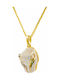 Daskalakis Necklace from Gold 14K with Zircon