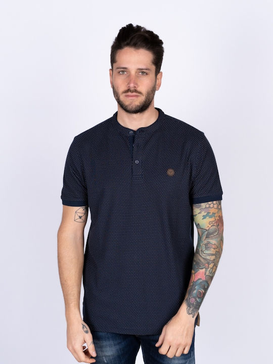 Frank Tailor Men's Short Sleeve Blouse Navy