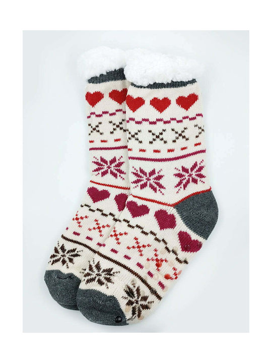 Vi-mas Damen Flauschige Hausschuhe Socken mit rutschfester Sohle