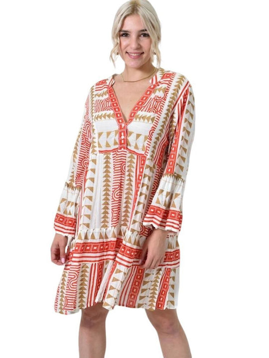 Potre Damen Kaftan Strand red