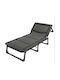 Sunbed Single Folding Metal with Cushion Gray 193x68x30cm.