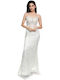 RichgirlBoudoir Maxi Brautkleid mit Transparenz White