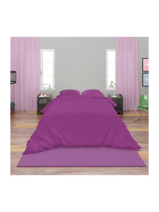 Dimcol Duvet Cover Cotton King 220x240 Dark Magenta