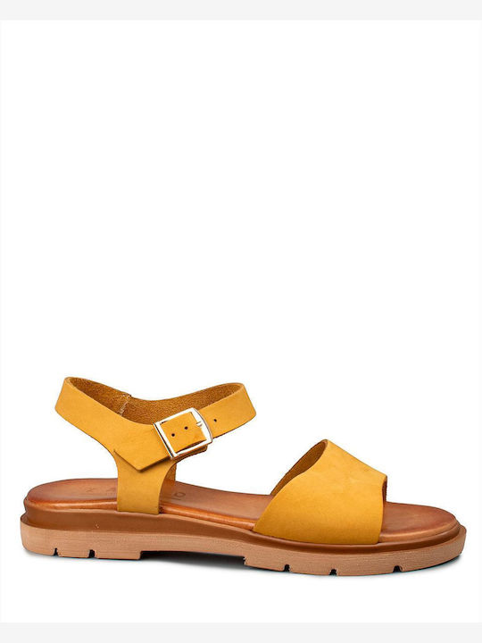 Zakro Collection Damen Flache Sandalen in Gelb Farbe