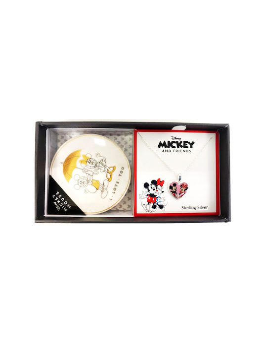 Kritsimis Mickey Mouse Παιδικό Κολιέ από Ασήμι με Αλυσίδα SET_CS00023SL-P