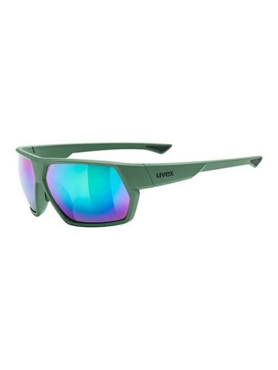 Uvex Sportstyle Sunglasses with Green Plastic Frame and Multicolour Mirror Lens S5330597716
