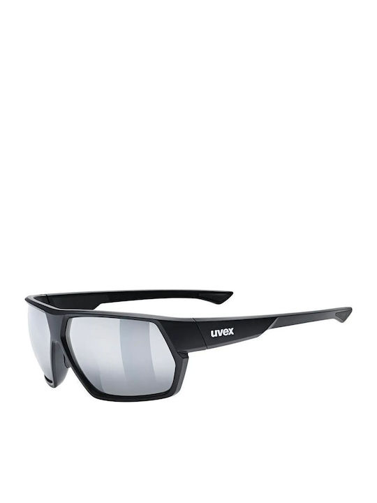 Uvex Sportstyle Ανδρικά Γυαλιά Ηλίου με Μαύρο Κοκκάλινο Σκελετό και Ασημί Καθρέφτη Φακό S5330592216